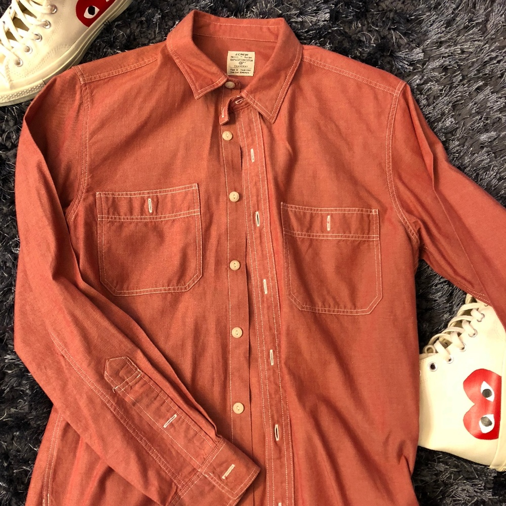 J. Crew Red Button Down